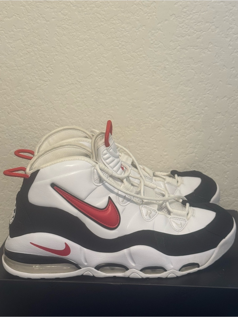 Nike uptempo 95 Air Max White Black Red Basketball Shoes